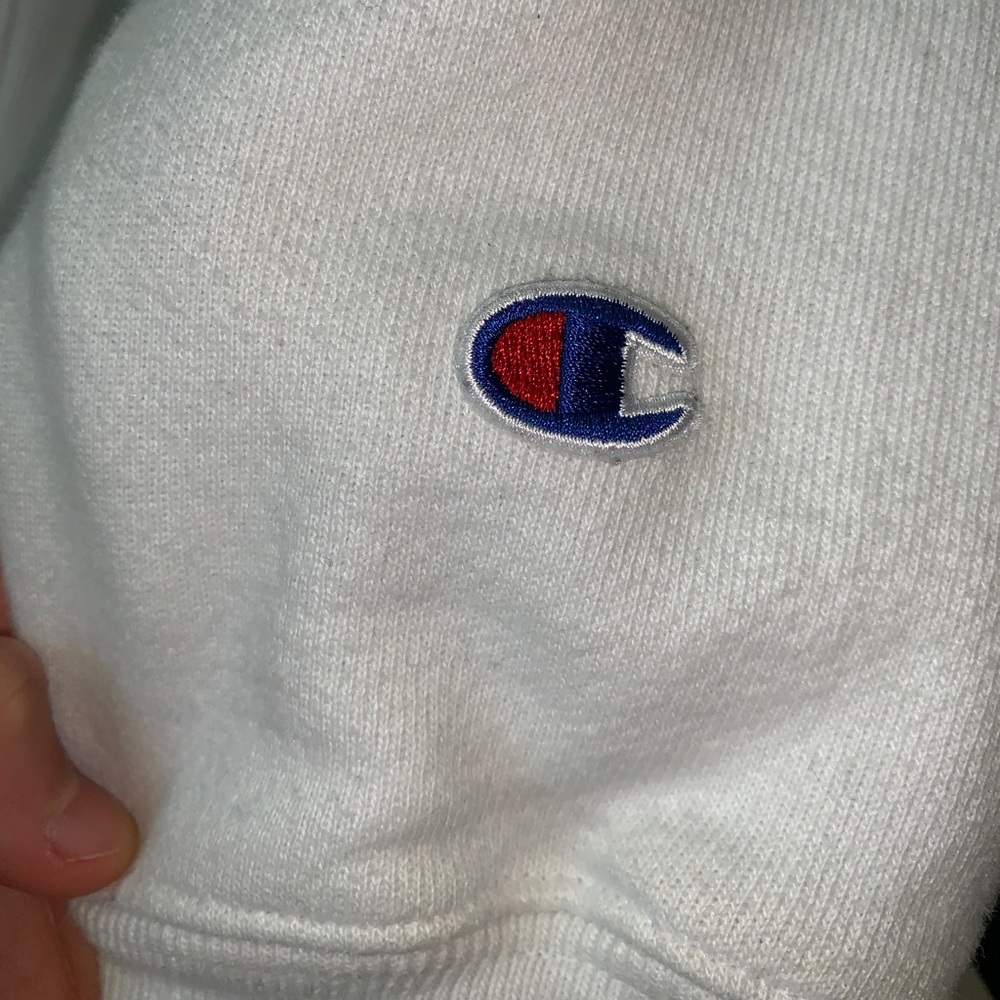 CHAMPION REVERSE WEAVE HOODIE WHITE - Picture 5 of 5